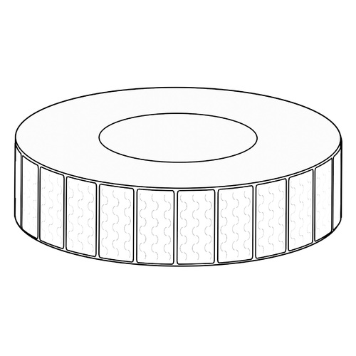 50x28mm Security Cut Synthetic Permanent Label, 3000 per roll, 76mm core