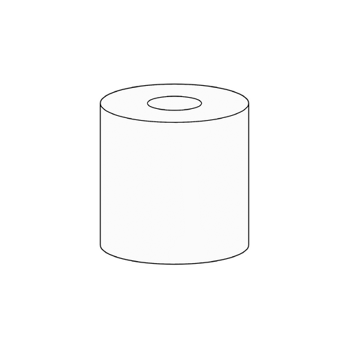80mm x 145m Continuous White Crate Tag for Coles, 76mm core