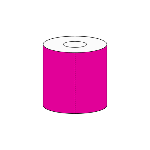 40x140mm Pink Crate Tag for Woolworths, 1000 per roll, 76mm core