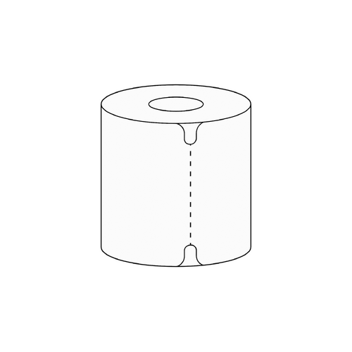 80x85mm Notched White Crate Tag for Coles, 1700 per roll, 76mm core