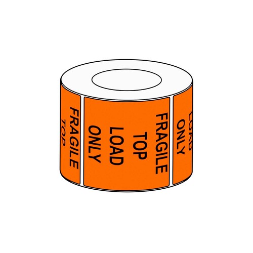 100x100mm Top Load Only Label, 500 per roll