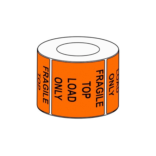 100x100mm Top Load Only Label, 500 per roll, 76mm core