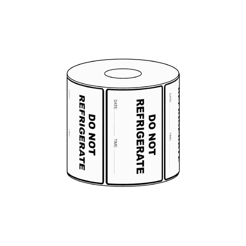 102x63mm Do Not Refrigerate Label, 1000 per roll