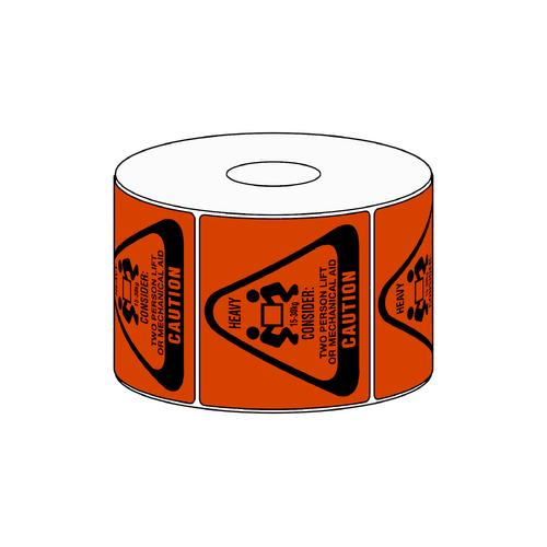80x73mm Heavylift 15-30kg Label, 500 per roll
